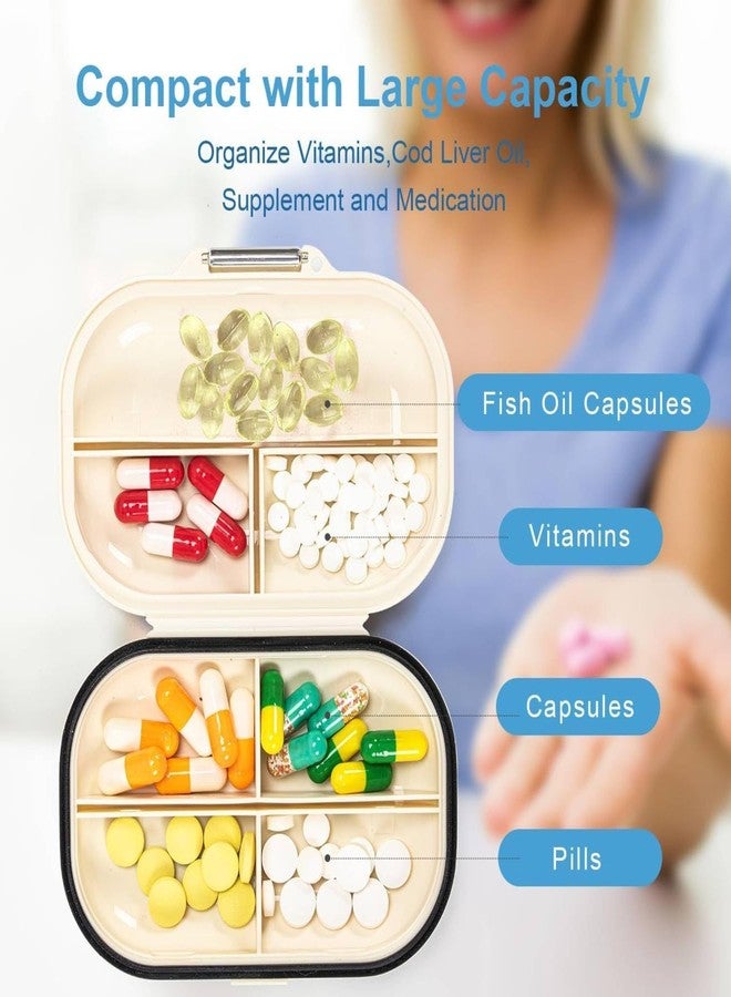 Tusmad Travel Pill Organizer,Portable Pill Box 7 Day Small Pill Case Moisture Proof Daily Medicine Vitamin Container for Vitamins, Supplements Medication Tracker Travel Essentials Daily Weekly 1 psc - Image 5